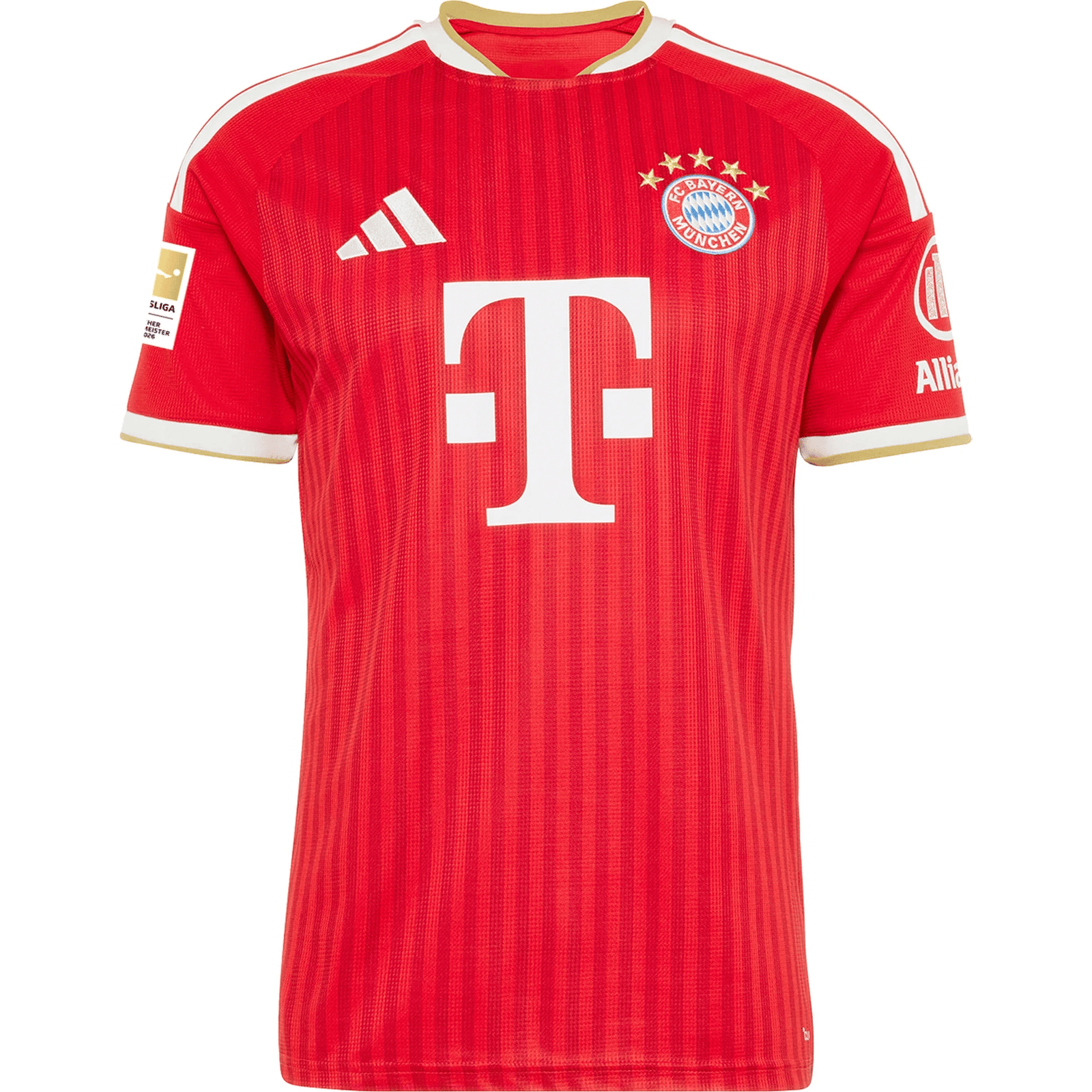 adidas Mens Bayern Munich Harry Kane Home Jersey w/ Bundesliga Champion Patch 26/27 (Red) | SoccerWearhouse