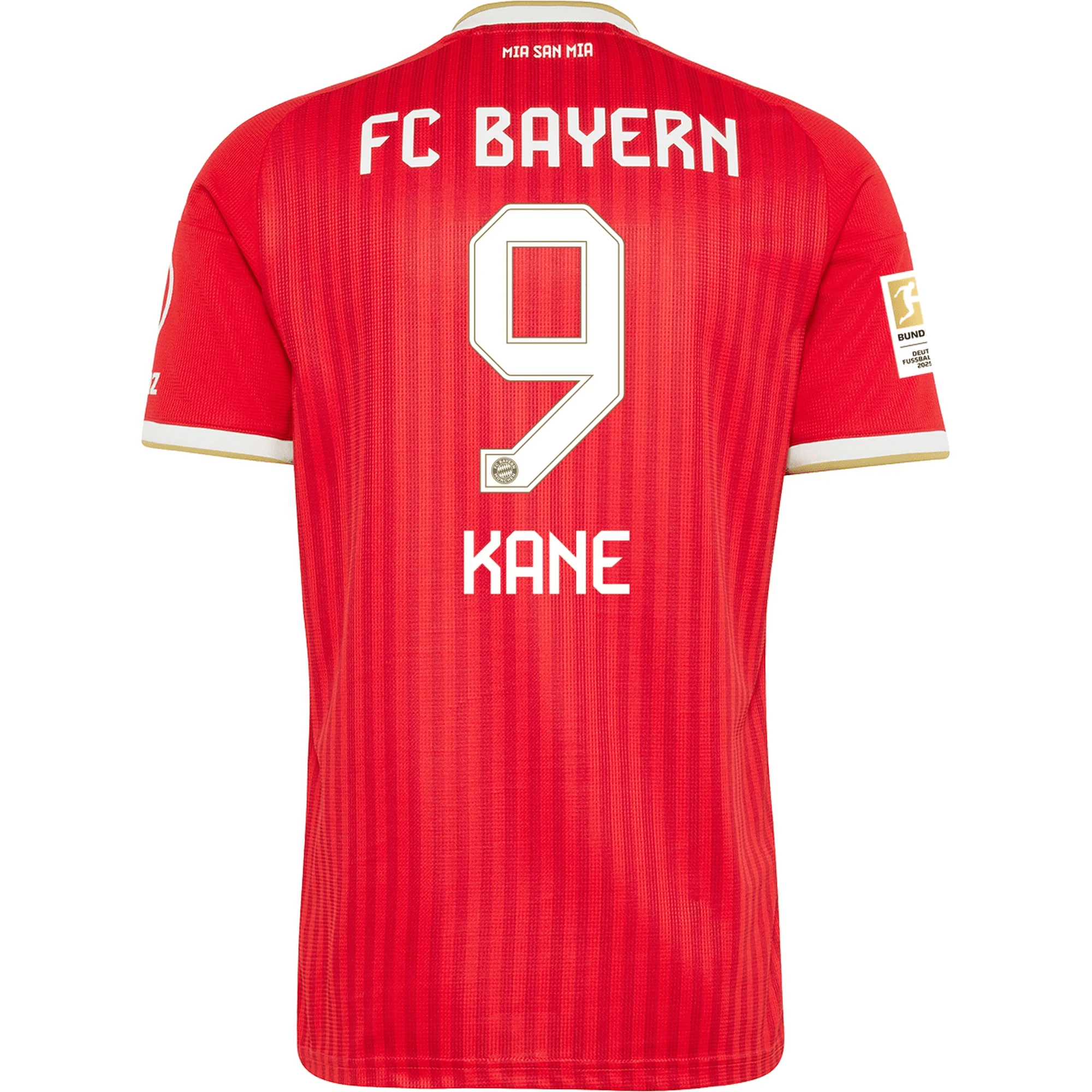 adidas Mens Bayern Munich Harry Kane Home Jersey w/ Bundesliga Champion Patch 26/27 (Red)