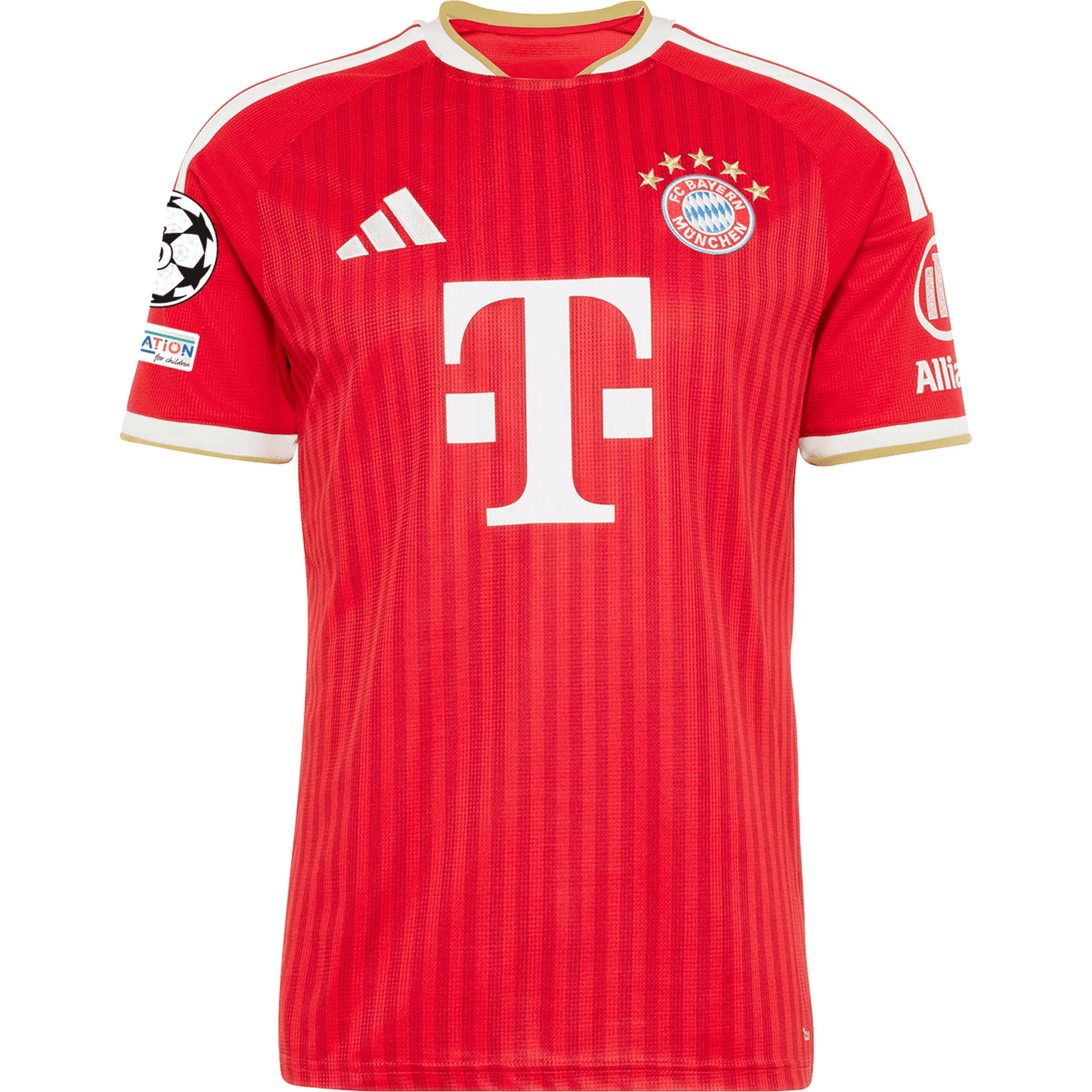 adidas Mens Bayern Munich Harry Kane Home Jersey w/ Champions League Patches 26/27 (Red) | SoccerWearhouse