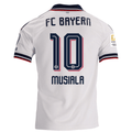 adidas Mens Bayern Munich Ismael Saibari Away Jersey w/ Bundesliga Champion Patch 26/27 (White)