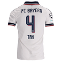 adidas Mens Bayern Munich Jonathan Tah Away Jersey w/ Champions League Patches 26/27 (White)