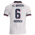 adidas Mens Bayern Munich Joshua Kimmich Away Jersey w/ Bundesliga Champion Patch 26/27 (White)