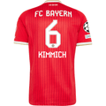 adidas Mens Bayern Munich Joshua Kimmich Home Jersey w/ Champions League Patches 26/27 (Red)