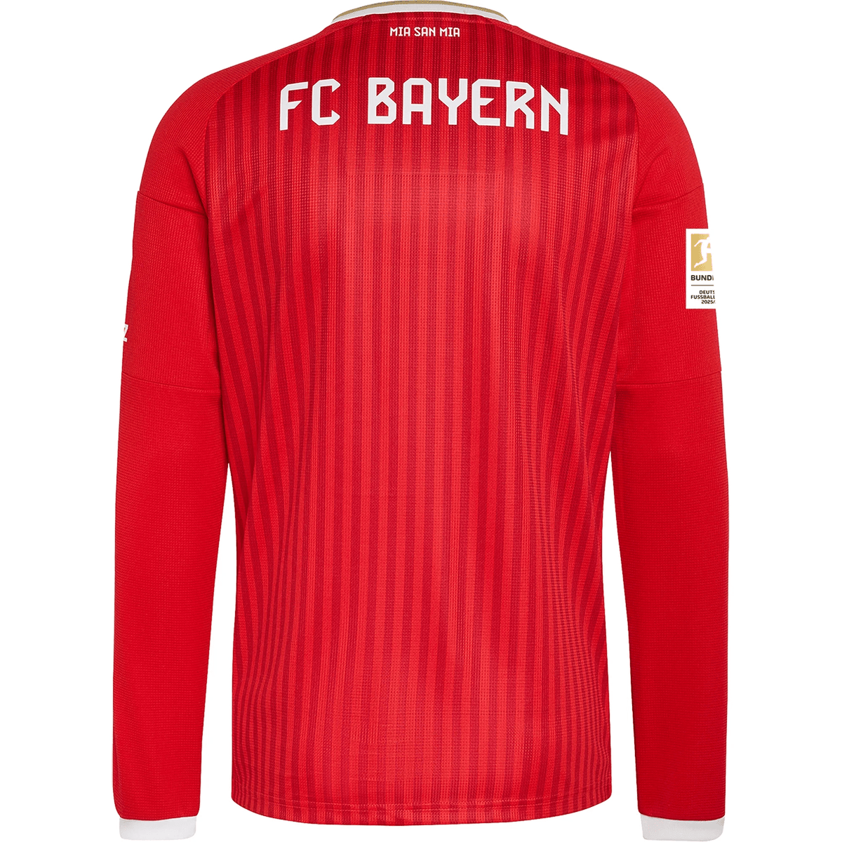 adidas Mens Bayern Munich Long Sleeve Home Jersey w/ Bundesliga Champion Patch 26/27 (Red) | SoccerWearhouse