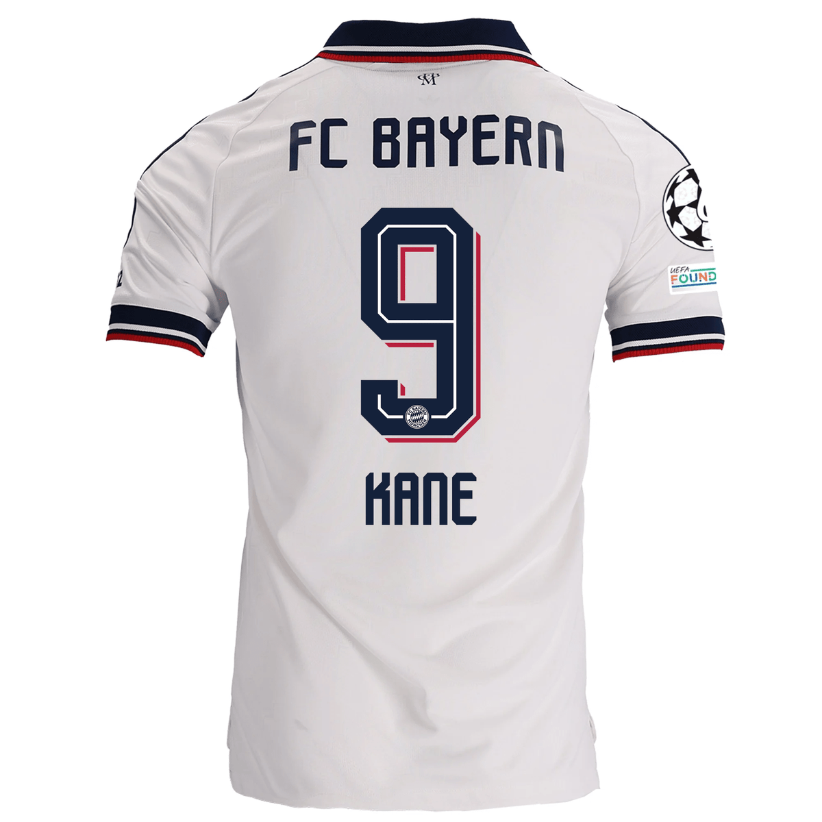 adidas Mens Bayern Munich Maycon Harry Kane Away Jersey w/ Champions League Patches 26/27 (White) | SoccerWearhouse