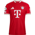 adidas Mens Bayern Munich Authentic Home Jersey w/ Champions League Patch 26/27 (Red)