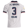 adidas Mens Bayern Munich Minjae Kim Away Jersey w/ Bundesliga Champion Patch 26/27 (White)