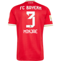 adidas Mens Bayern Munich Minjae Kim Home Jersey w/ Bundesliga Champion Patch 26/27 (Red)