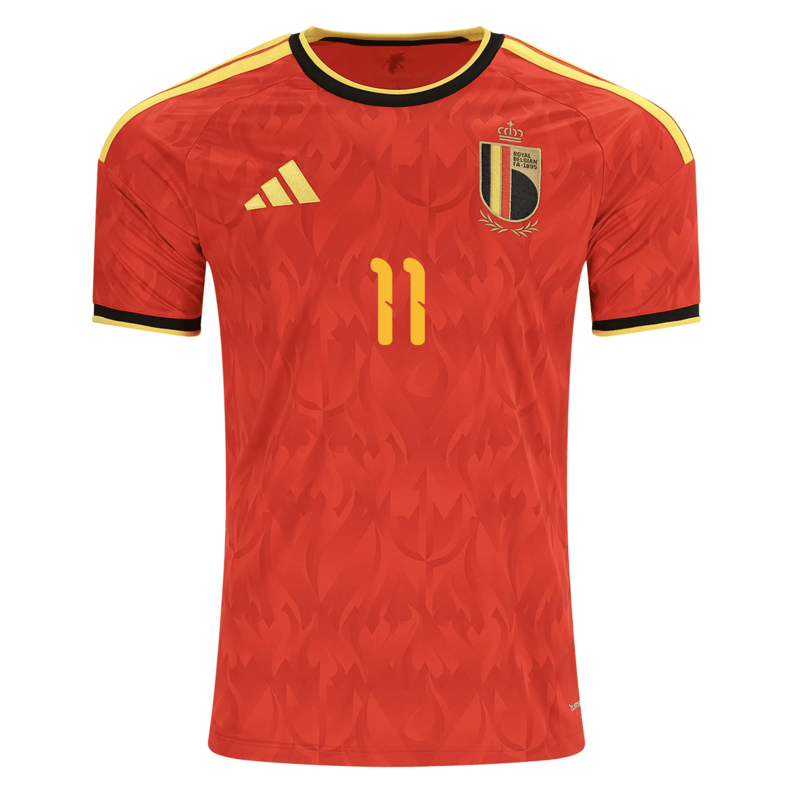 adidas Men's Belgium Jérémy Doku Home Jersey 2026 (Red/Bold Gold) | SoccerWearhouse