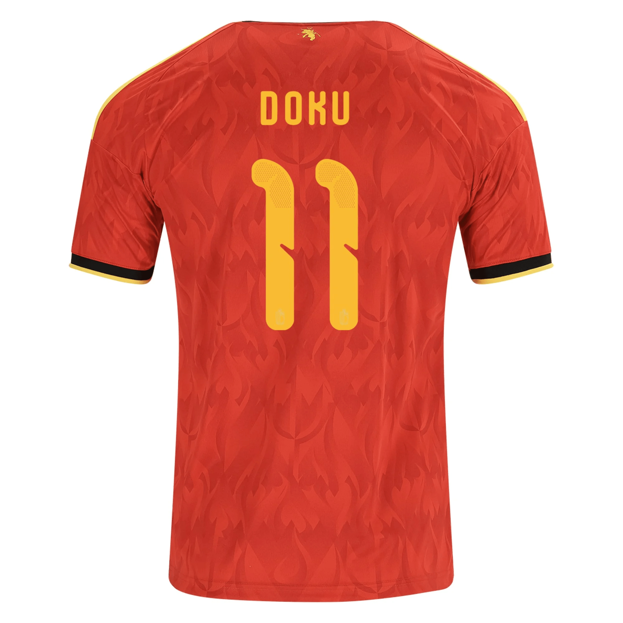 adidas Men's Belgium Jérémy Doku Home Jersey 2026 (Red/Bold Gold) adidas Men's Belgium Jérémy Doku Home Jersey 2026 (Red/Bold Gold)