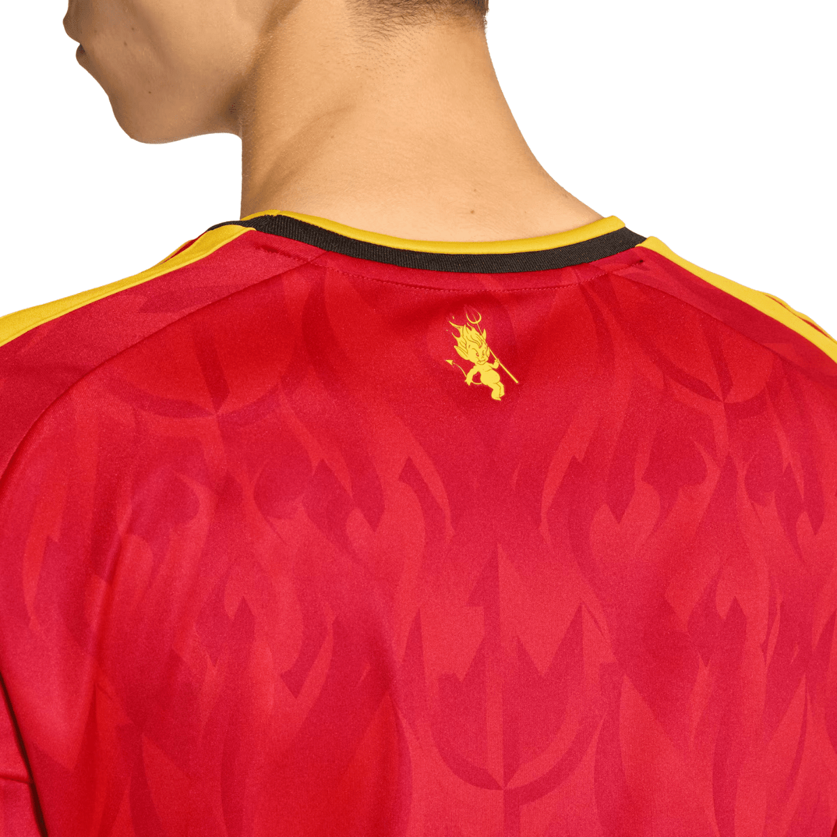 adidas Men's Belgium Jérémy Doku Home Jersey 2026 (Red/Bold Gold) | SoccerWearhouse