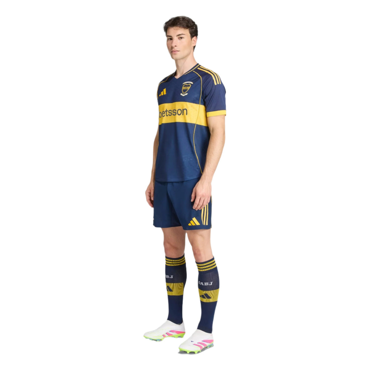 adidas Men's Boca Juniors Authentic Home Jersey 25/26 (Indigo/Gold) | SoccerWearhouse
