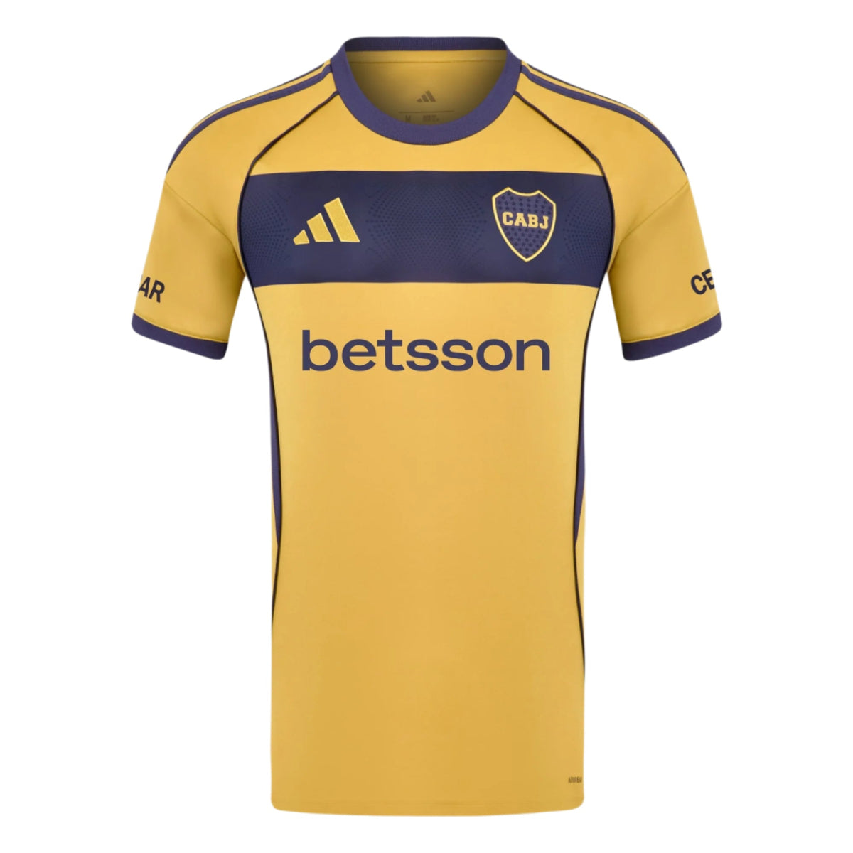 adidas Men's Boca Juniors Away Jersey 25/26 (Gold/Navy) | SoccerWearhouse
