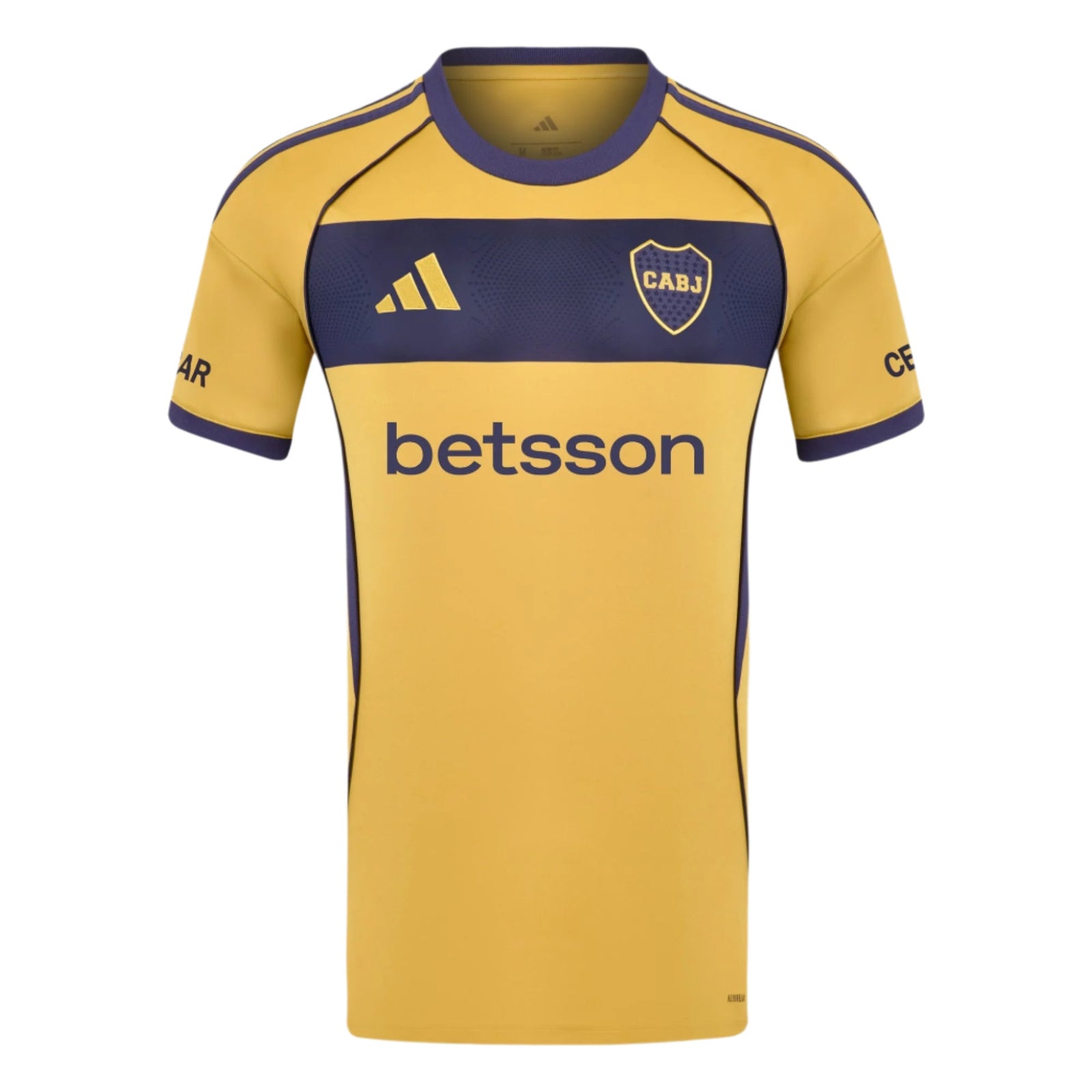 adidas Men's Boca Juniors Away Jersey 25/26 (Gold/Navy) | SoccerWearhouse