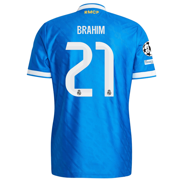 adidas Men's Brahim Real Madrid 25/26 Authentic Third Jersey w/ Champi