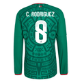adidas Men's C. Rodriguez Mexico Long-Sleeve Authentic Home Jersey 2026 (Bold Green)