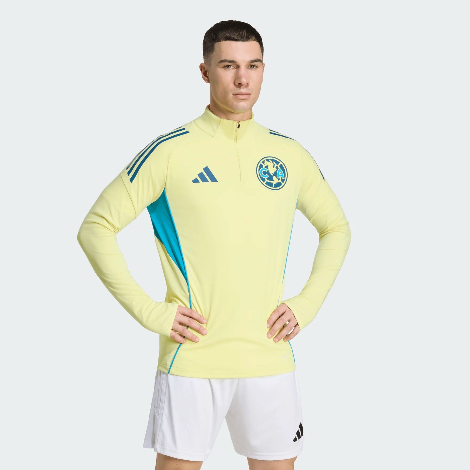 adidas Men's Club América 25/26 Tiro Training Top Jacket (Yellow) | SoccerWearhouse