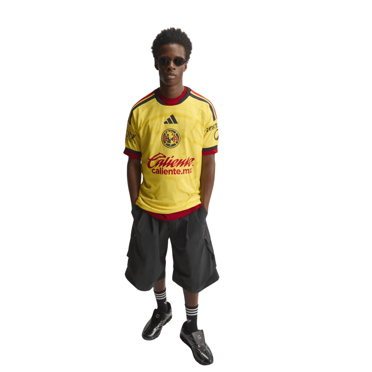 adidas Mens Club América Authentic Home Jersey 26/27 (Yellow) | SoccerWearhouse
