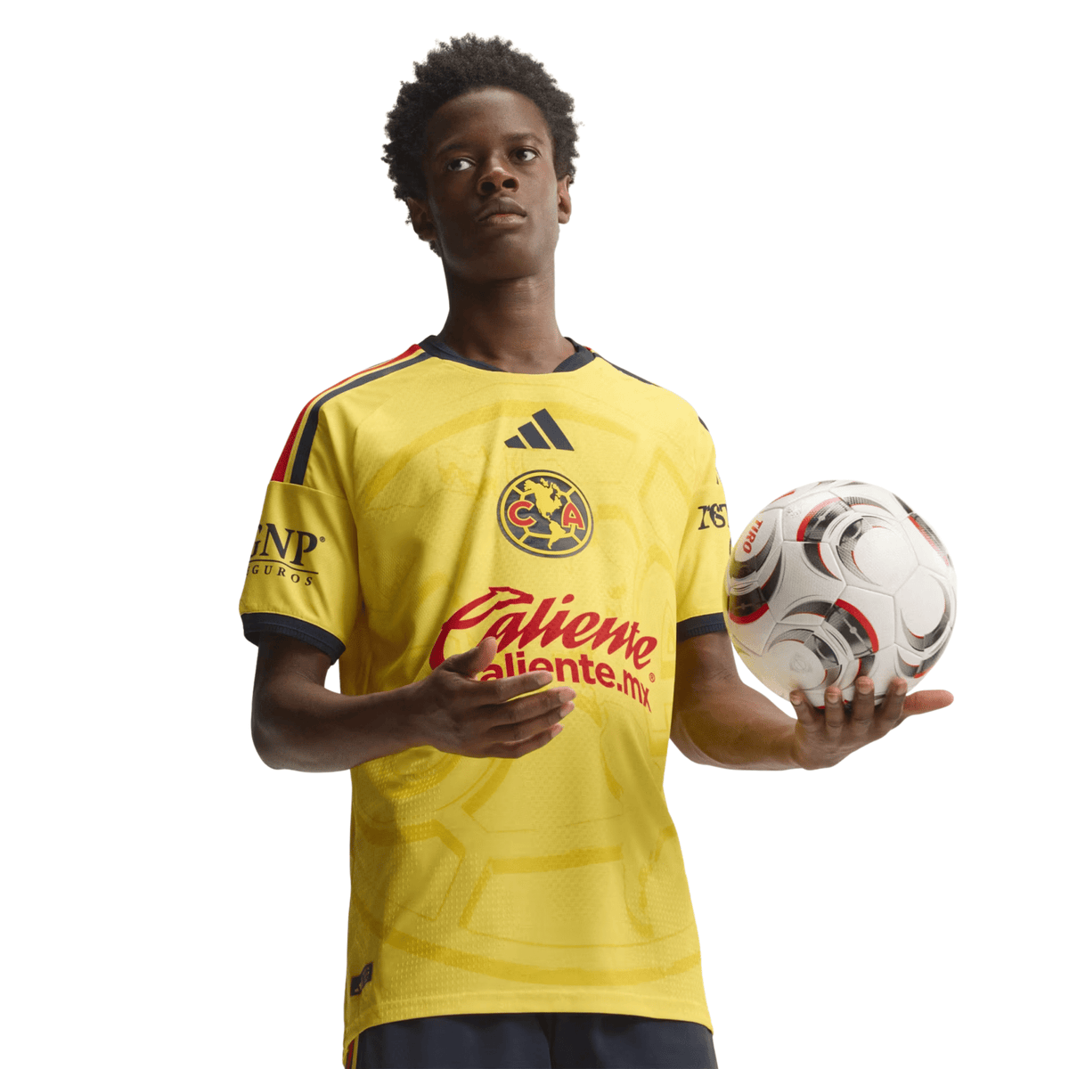 adidas Mens Club América Authentic Home Jersey 26/27 (Yellow) | SoccerWearhouse