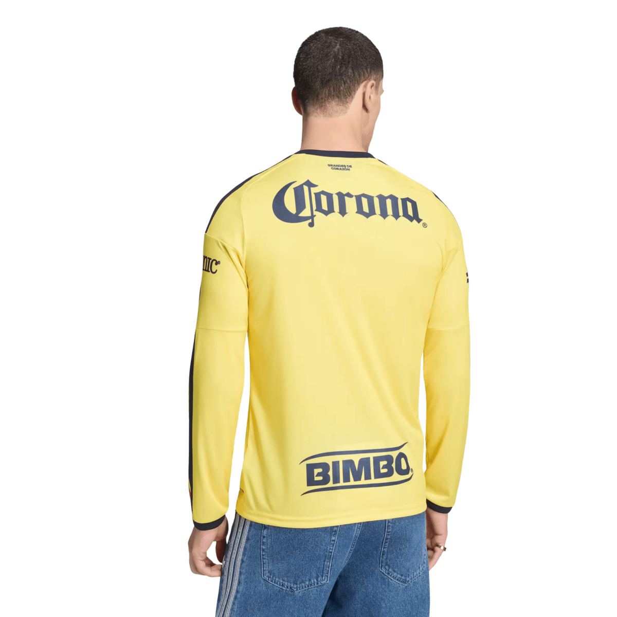 adidas Mens Club América Long Sleeve Home Jersey 26/27 (Yellow) | SoccerWearhouse