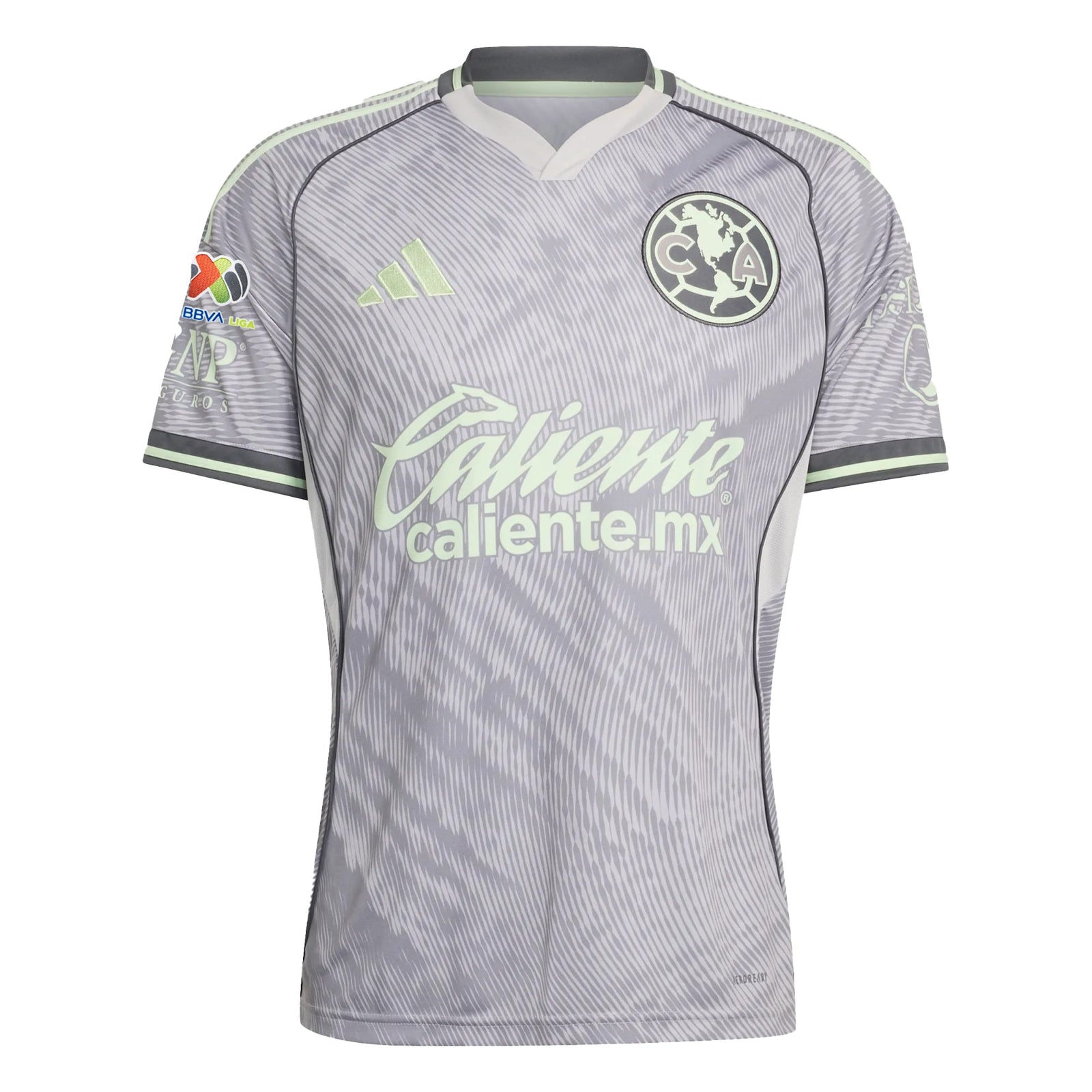 adidas Men's Club America Third Stadium Jersey 25/26 w/ Liga MX Patch (Grey) | SoccerWearhouse