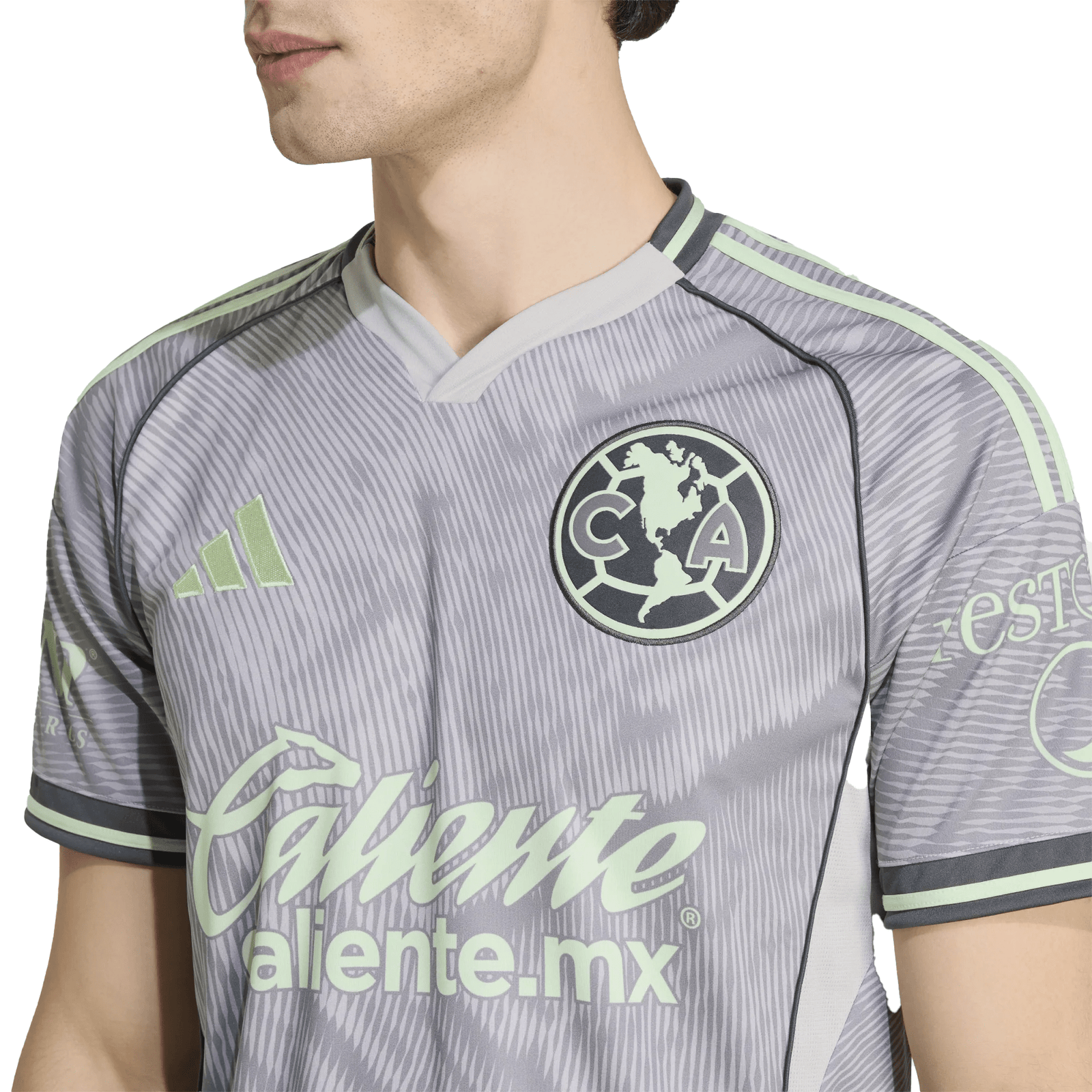 adidas Men's Club America Third Stadium Jersey 25/26 w/ Liga MX Patch (Grey) | SoccerWearhouse