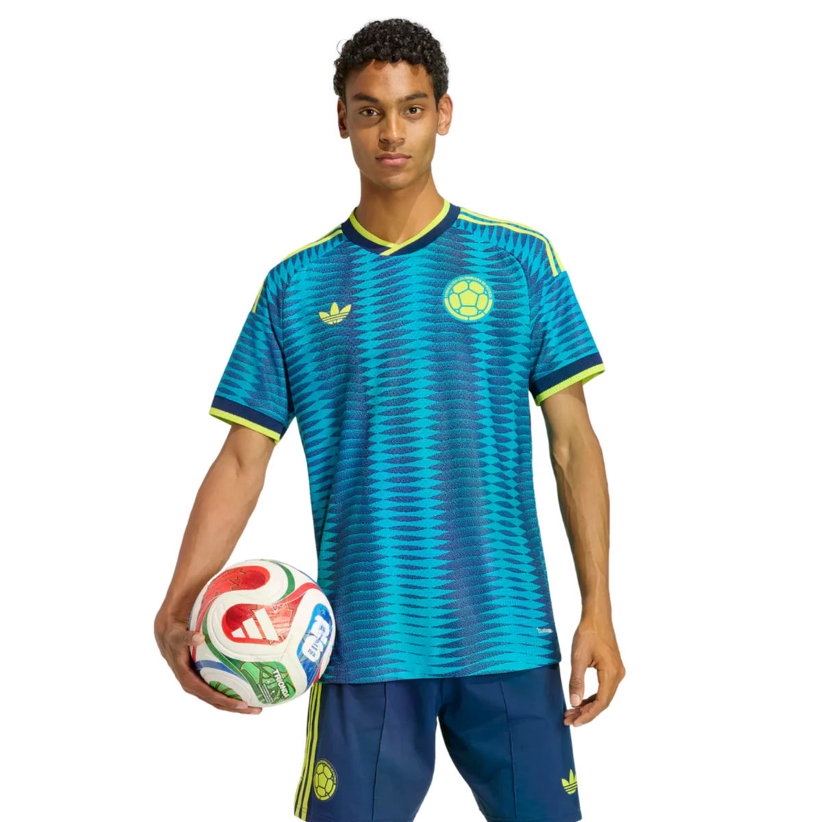 adidas Mens Colombia Authentic Away Jersey 2026 (Blue) | SoccerWearhouse