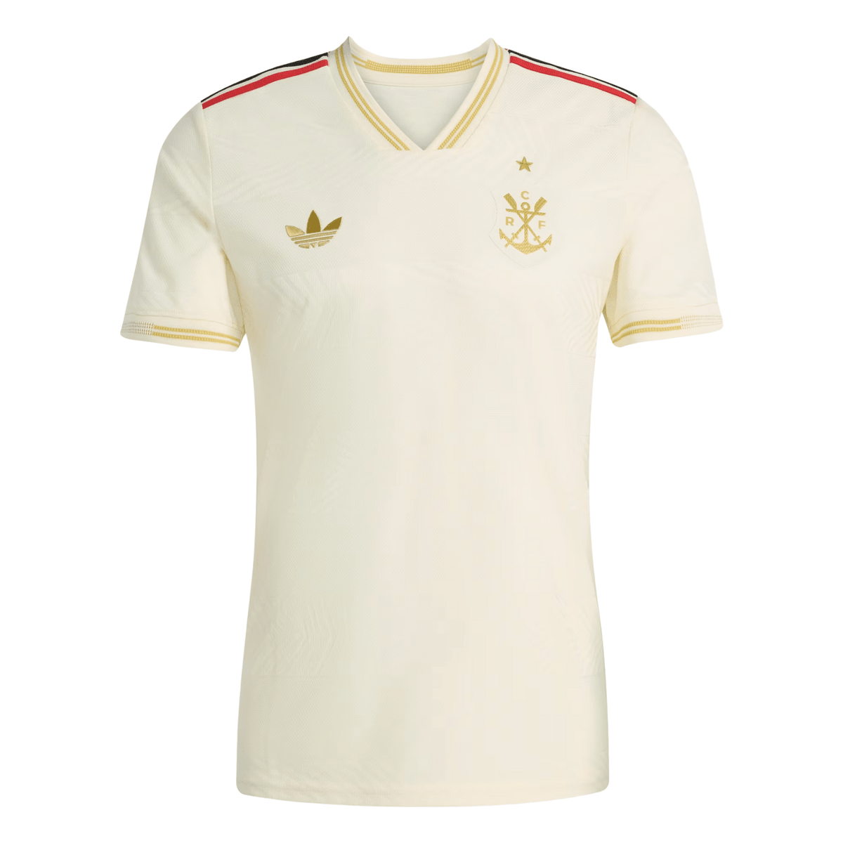 adidas Men's CR Flamengo Authentic Third Jersey 25/26 (Cream White) | SoccerWearhouse