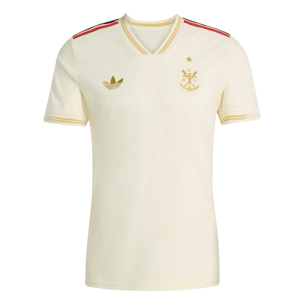 d*e様 フラメンゴアディダス80年代サッカーユニフォーム Flamengo サ adidas Men's CR Flamengo Authentic Third Jersey 25/26 (Cream White)