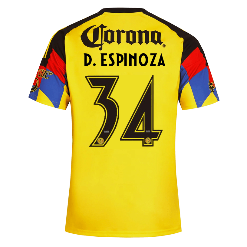 adidas Men's D. Espinoza Club America Home Jersey 25/26 (Yellow) | SoccerWearhouse