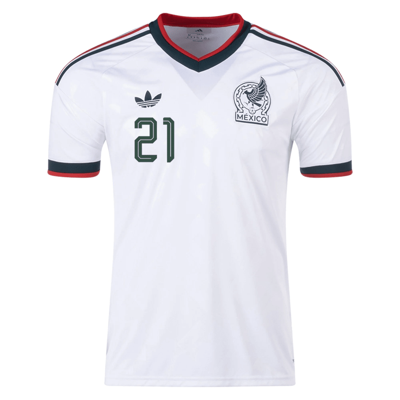 adidas Men's E. Lopez Mexico 2026 Away Stadium Jersey (White) | SoccerWearhouse