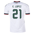 adidas Men's E. Lopez Mexico 2026 Away Stadium Jersey (White)