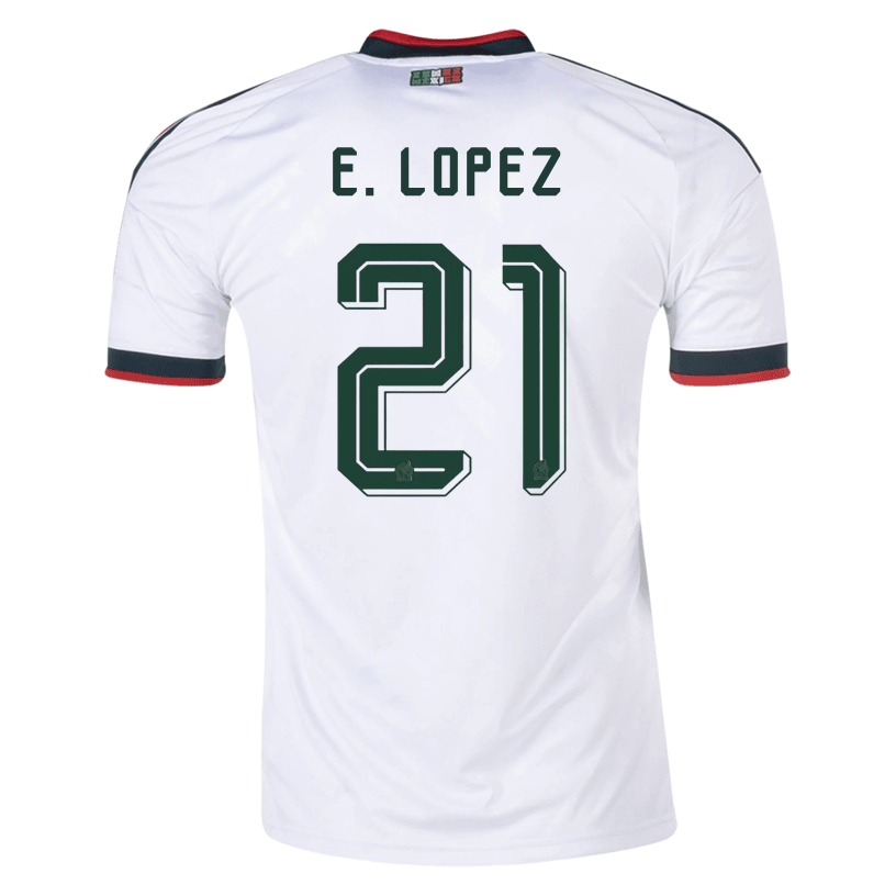 adidas Men's E. Lopez Mexico 2026 Away Stadium Jersey (White) | SoccerWearhouse