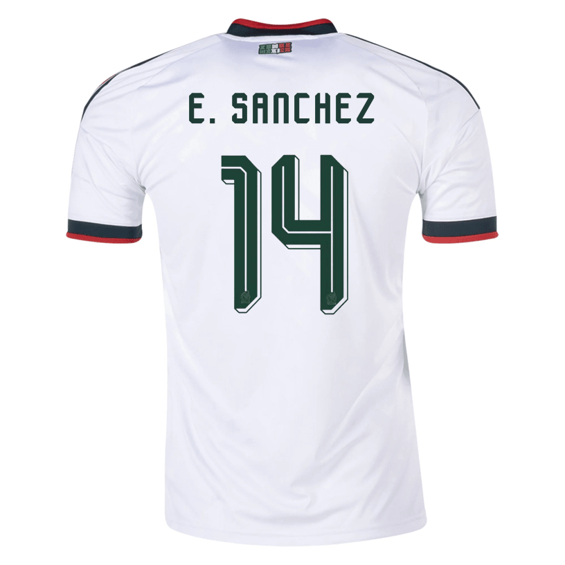 adidas Men's E. Sanchez Mexico 2026 Away Stadium Jersey (White) | SoccerWearhouse