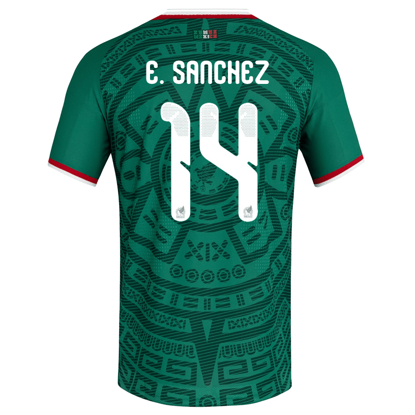 adidas Men's E. Sanchez Mexico Authentic Home 2026 World Cup Jersey (Bold Green) | SoccerWearhouse
