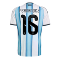 adidas Men's Fernandez Argentina 2026 Home World Cup Jersey (White/Icey Light Blue)
