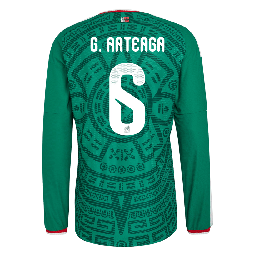 adidas Men's G. Arteaga Mexico Long - Sleeve Authentic Home Jersey 2026 (Bold Green) | SoccerWearhouse