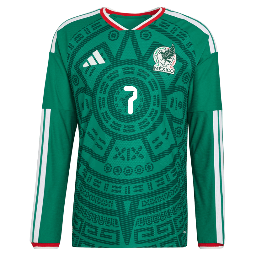 adidas Men's G. Mora Mexico Long - Sleeve Authentic Home Jersey 2026 (Bold Green) | SoccerWearhouse