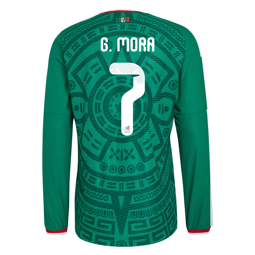 adidas Men's G. Mora Mexico Long-Sleeve Authentic Home Jersey 2026 (Bo