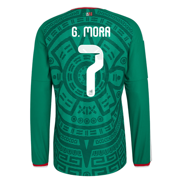 adidas Men's G. Mora Mexico Long-Sleeve Authentic Home Jersey 2026 (Bo
