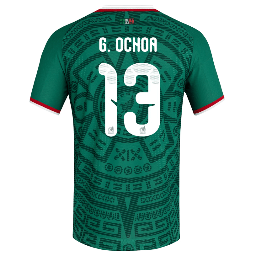 adidas Men's G. Ochoa Mexico Authentic Home 2026 World Cup Jersey (Bold Green) | SoccerWearhouse