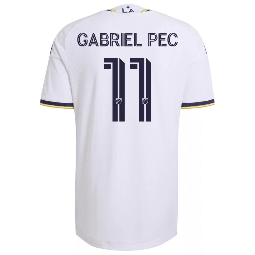 adidas Men's Gabriel Pec LA Galaxy Authentic Match Home Jersey 26/27 (White) | SoccerWearhouse