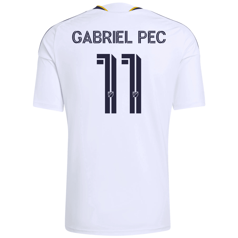 adidas Men's Gabriel Pec LA Galaxy Home Stadium Jersey 26/27 (White) | SoccerWearhouse