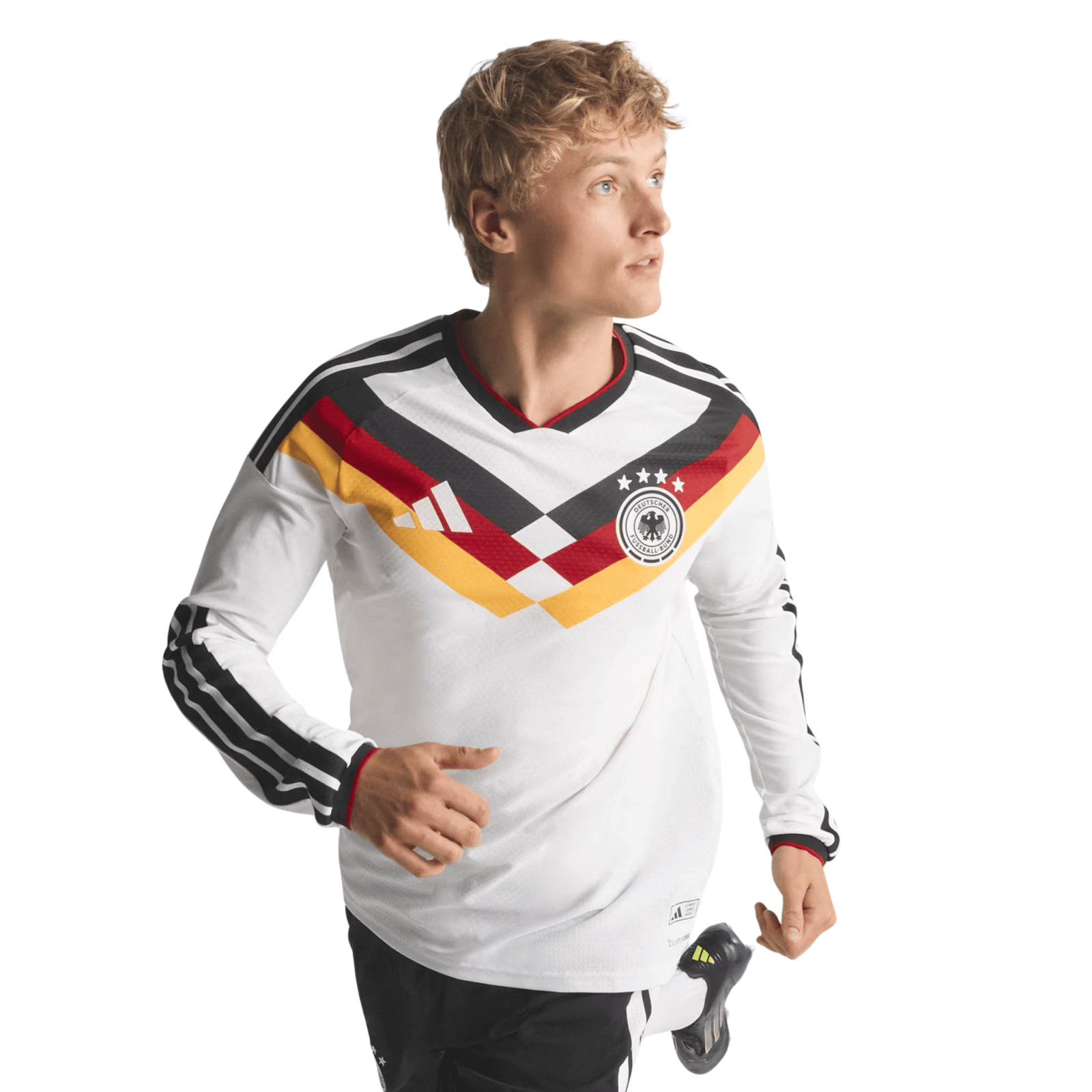 adidas Men's Germany 2026 Long Sleeve Authentic Home Jersey (White) | SoccerWearhouse