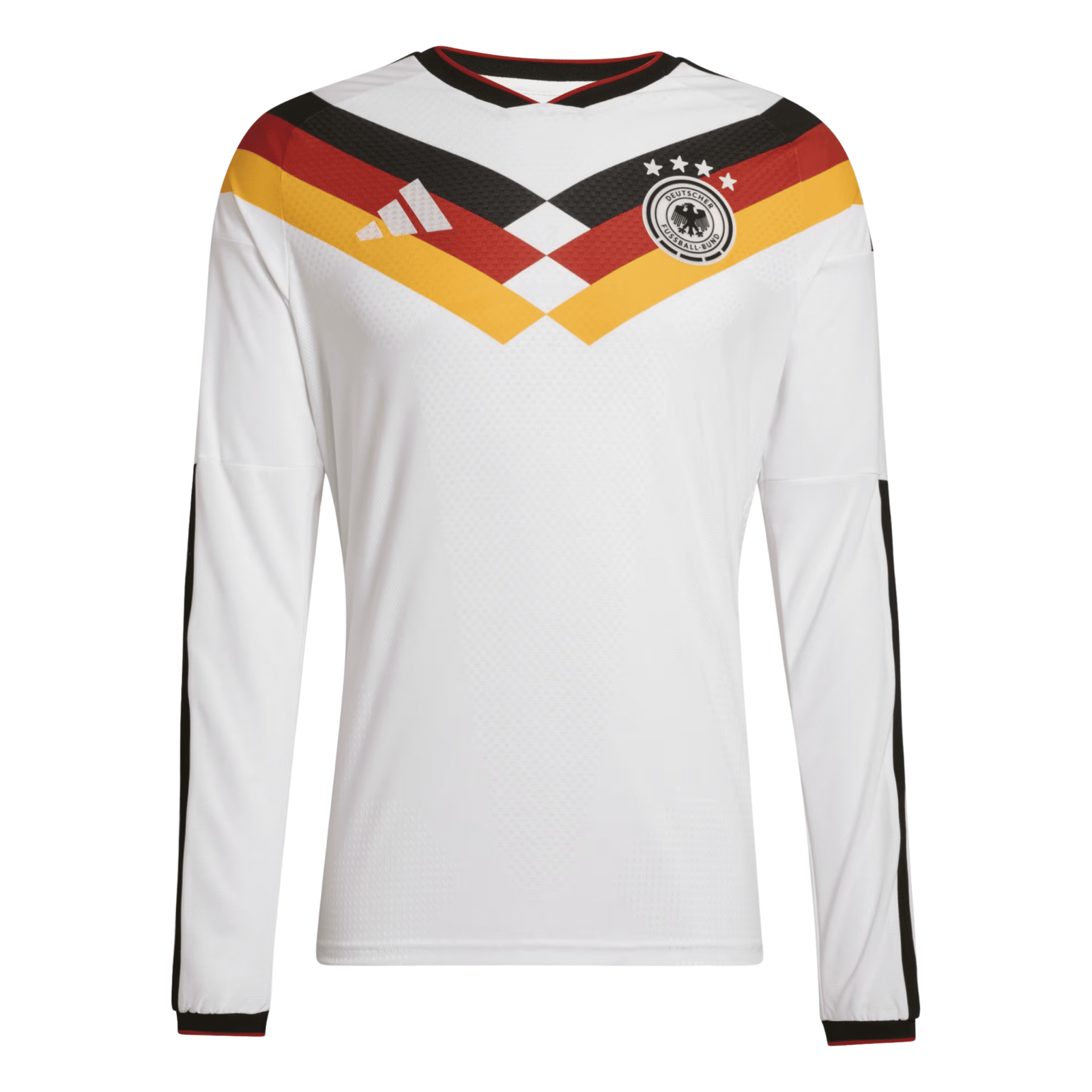 adidas Men's Germany 2026 Long Sleeve Authentic Home Jersey (White) | SoccerWearhouse