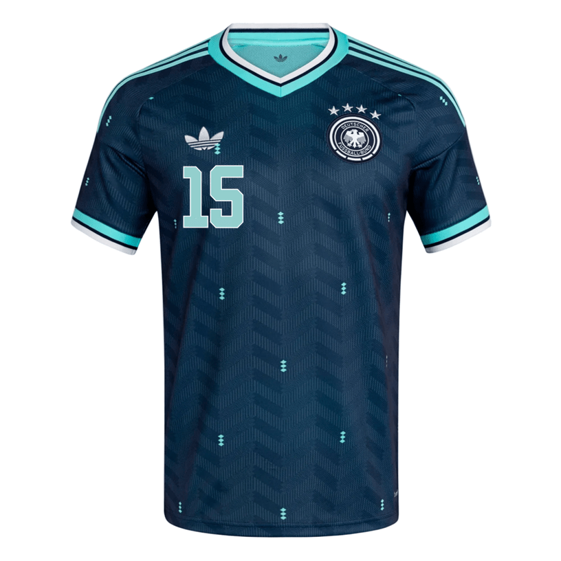 adidas Men's Germany Schlotterbeck Away 2026 Stadium Jersey 2026 (Navy) | SoccerWearhouse