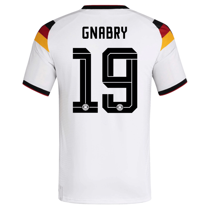 adidas Men's Gnabry Germany Authentic Home World Cup Jersey 2026 (White/Black) | SoccerWearhouse