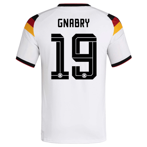 adidas Men's Gnabry Germany Authentic Home World Cup Jersey 2026 (White/Black) - S