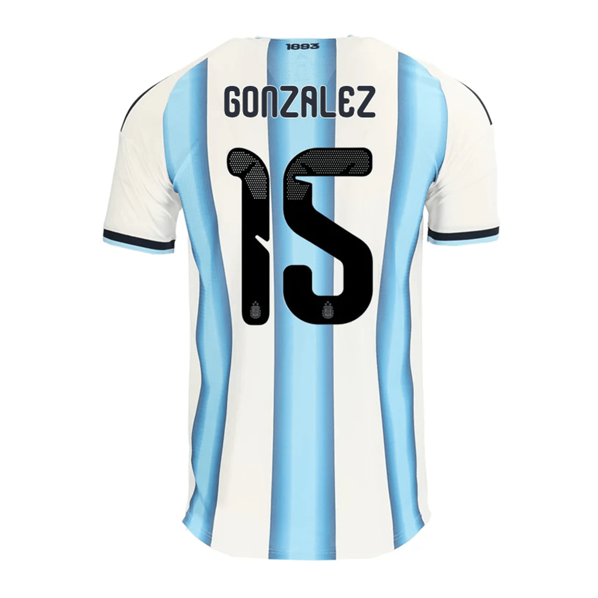 adidas Men's Gonzalez Argentina Match Authentic Player 2026 Home Jersey (White/Icy Blue)