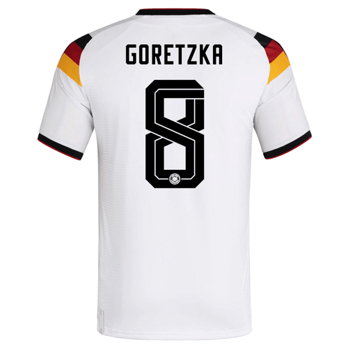 adidas Men's Goretzka Germany Authentic Home World Cup Jersey 2026 (White/Black) - S